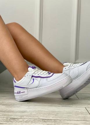 Женские кроссовки nike air force 1 shadow white purple 36-37-38-40