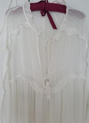 Платье туника свободного кроя с кружевом прошвой  twin-set by simona barbieri8 фото