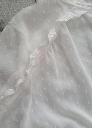 Платье туника свободного кроя с кружевом прошвой  twin-set by simona barbieri6 фото