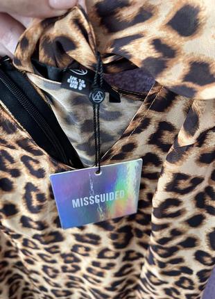 Нове! леопардове плаття на одне плече missguided7 фото