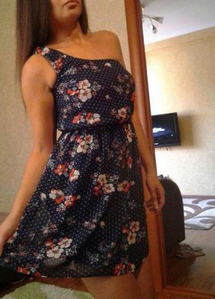Платье сарафан в цветочный принт размер с-м3 фото