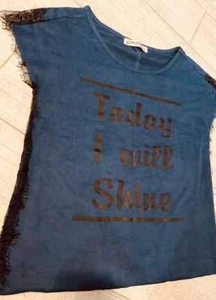 Футболка, матеріал під оксамит(оксамит), розмір s