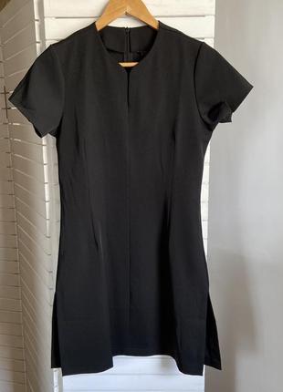 Плаття сукня з прорізами чорна salon wear чорне2 фото