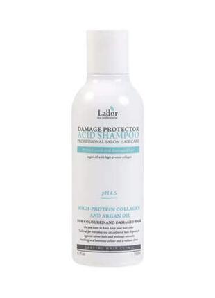 Професійний бесщелочной шампунь lador damage protector acid shampoo ph 4.5