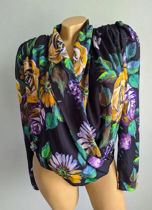 Розпродаж! боді, блузка з довгим рукавом, квітковий принт.