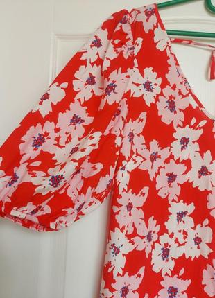 Женское платье с обьемными рукавами в цветочный принт george3 фото
