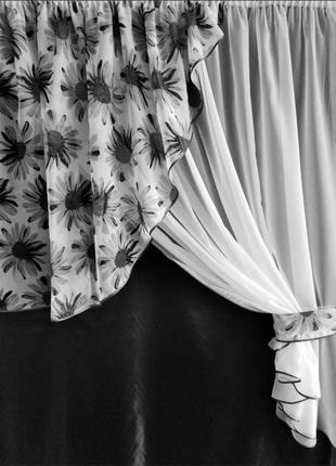 Готовая занавеска с декором