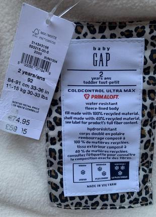 Дитяче пальто gap leopard3 фото