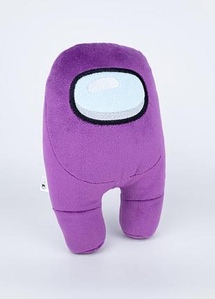 М'яка іграшка космонавт among us 20 см фіолетовий
