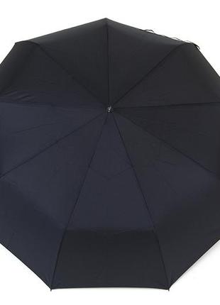 Черный зонтик "три слона" полуавтомат на 9 спиц с прямой ручкой5 фото