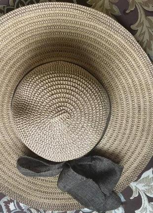 Шляпа с полями  плетеная легкая новая р.56-582 фото
