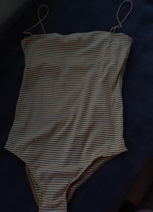 Боді h&m гірчичний смужка