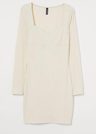 Плаття сукня в рубчик xs hm жіноче