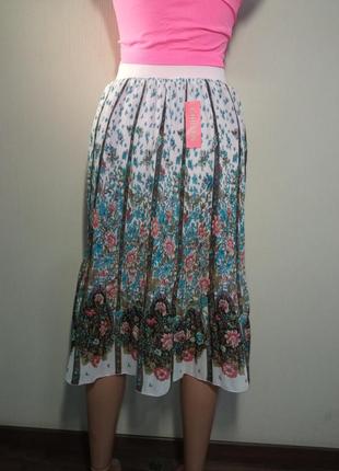 Легкая летняя плиссированная юбка2 фото