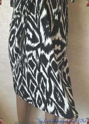 Нове сукні-міді на 95 % віскоза в чорно-білий яскравий орнамент, рукава 3/4, розмір м-л6 фото