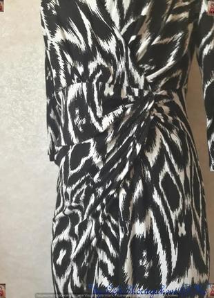 Нове сукні-міді на 95 % віскоза в чорно-білий яскравий орнамент, рукава 3/4, розмір м-л8 фото