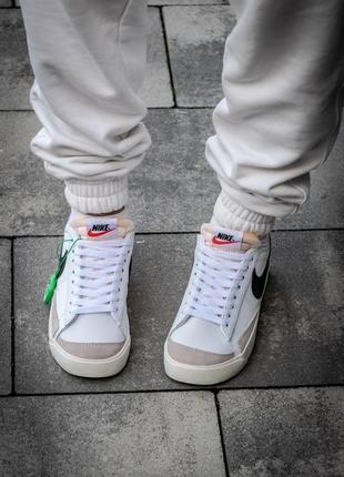 Кросівки nike blazer low 77 vintage white black6 фото