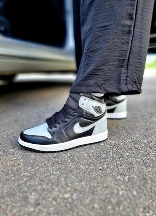 Жіночі кросівки nike air jordan 1 high shadow 2.0 black smoke grey / женские кроссовки найк аир джордан3 фото