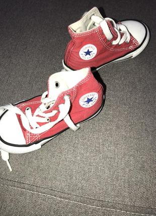 Converse kids конверс кеды детские красные размер 22, стелька 13 см