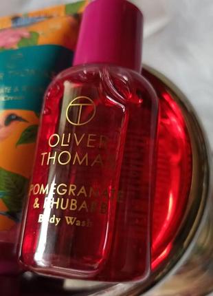 1)oliver thomas pomegranate rhubarb body wash гель для душу хвилястий ревінь і гранат 2)крем для рук2 фото