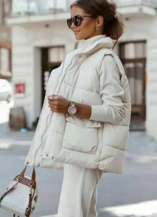 Жилетка деми женская на синтепоне 200 42-44 46-48 3цвета av6-553sве