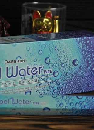 Ароматические палочки угольные даршан "ледяная вода", 20 шт палочек в упаковке