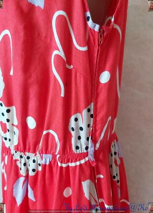 Новое красивое летнее платье миди со 100 % хлопка в приятном красном, размер 3хл7 фото