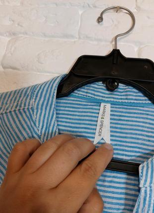 Фирменная льняная рубашка блуза4 фото