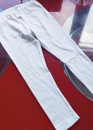 Actual basic белые хлопковые леггинсы лосины женские s 44 р1 фото