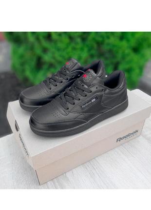 Кроссовки мужские reebok club черные / кросівки чоловічі рибок чорні кроссы