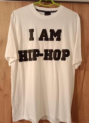 Футболка чоловіча біла hip-hop xxl нова без бірки