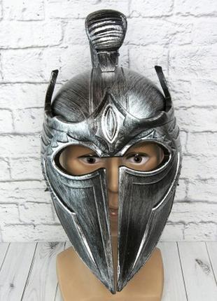 Шолом троянського воїна маскарадний колір античне срібло+подарунок