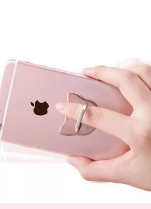 Кільце держатель на телефон колір синій або рожевий3 фото