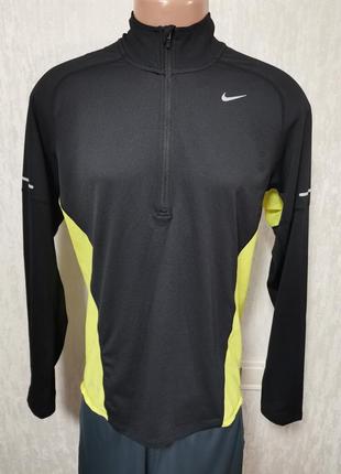 Nike мужская спортивная беговая футболка длинный рукав кофта1 фото