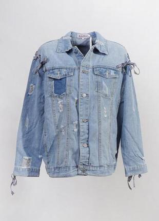 Оригінальна джинсова куртка від бренду hellokiss розм. s, m, l