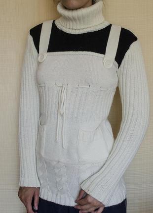 Фірмова тепла в'язана кофта светр туніка оригінального дизайну марки alperen