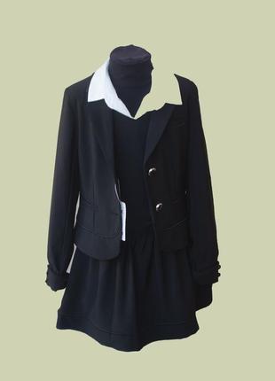 Чорна шкільна форма жакет та сарафан