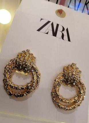 Серьги женские стильные zara оригинал испания2 фото