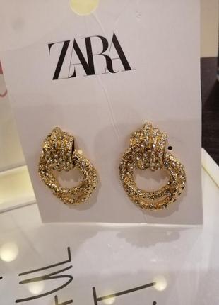 Серьги женские стильные zara оригинал испания4 фото