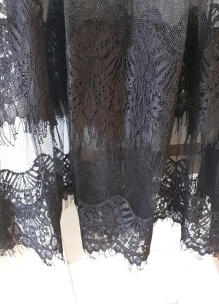 Гарне чорне  міді плаття  з фатином3 фото