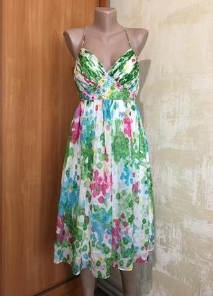 Обалденное шёлковое платье,нежное и лёгкое!