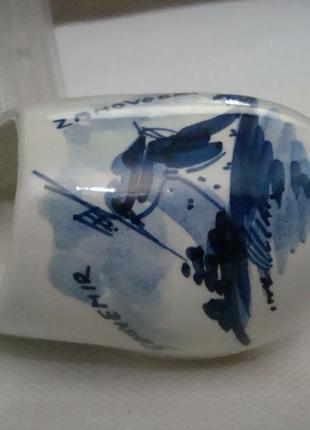 Коллекционная туфелька башмак ботинок пепельница мельница фарфор delft голландия №947