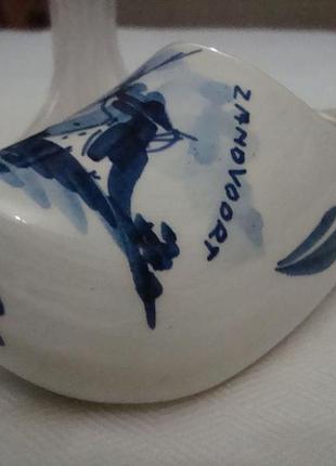 Коллекционная туфелька башмак ботинок пепельница мельница фарфор delft голландия №947