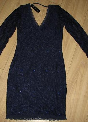 Гипюровое облегающее платье с открытой спиной1 фото