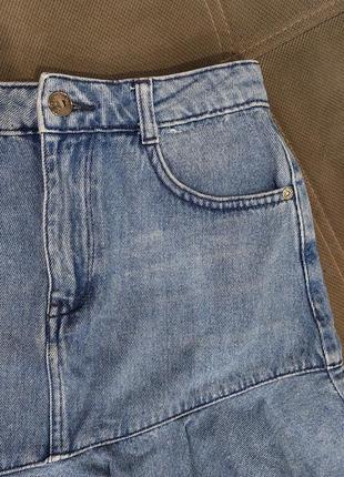 Нова асиметрична джинсова спідниця pull&bear з бахромою9 фото