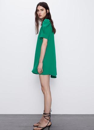 Трендовое платье зеленое zara3 фото