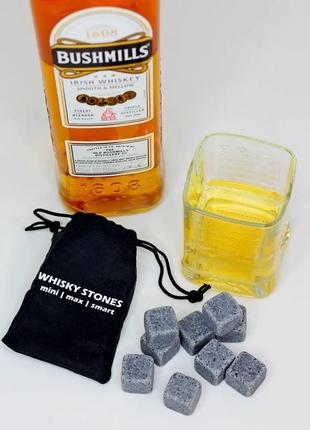 Камені для віскі whisky stones сірі в чорному мішечку+подарунок3 фото