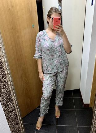 Костюм брючний костюм літній костюм шовковий костюм літній комплект