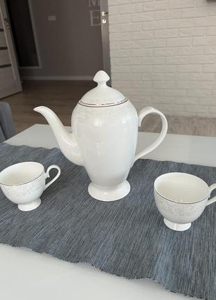 Набір 6 шт чашок для чаю 190 мл чайний фарфоровий fiora