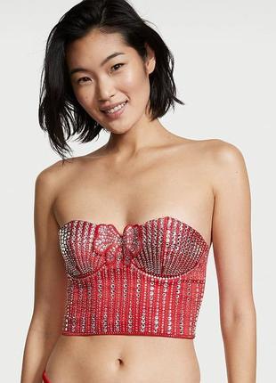 Роскошное бюстье со стразами victoria's secret оригинал